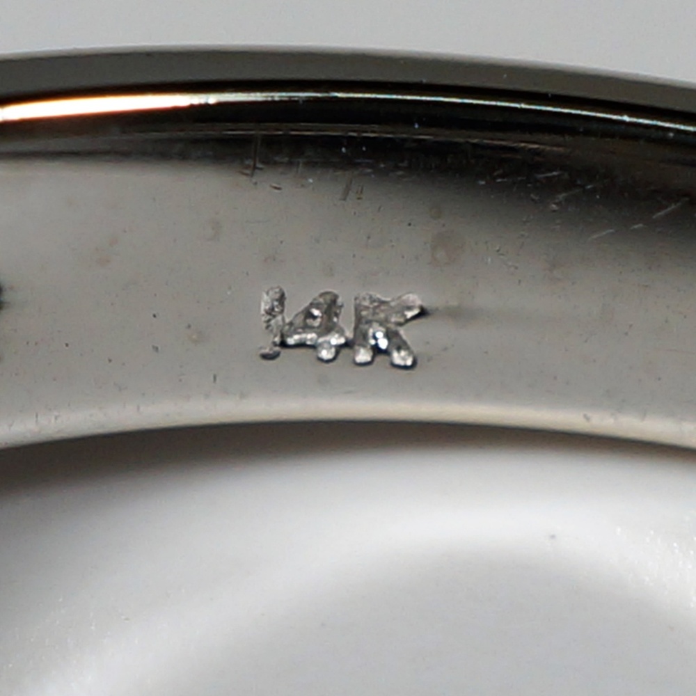 14KW gold Sapphire & Diamond ring - Picture 3 of 7